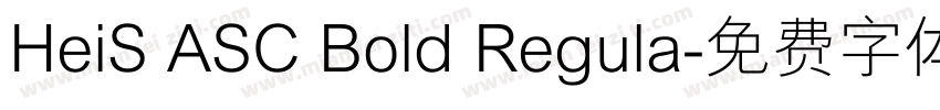 HeiS ASC Bold Regula字体转换